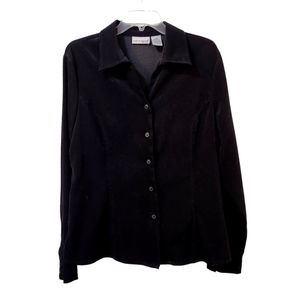 Croft Barrow Stretch Womens L Blazer Black